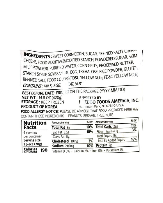 Daedoo Premium Corn Bread 14.8Oz