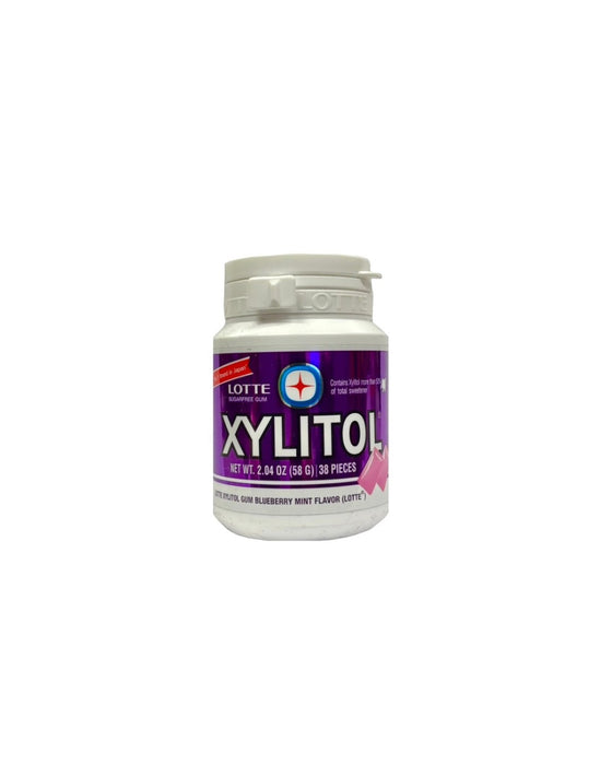 Lotte Xylitol Gum Blueberry Mint 2.04Oz