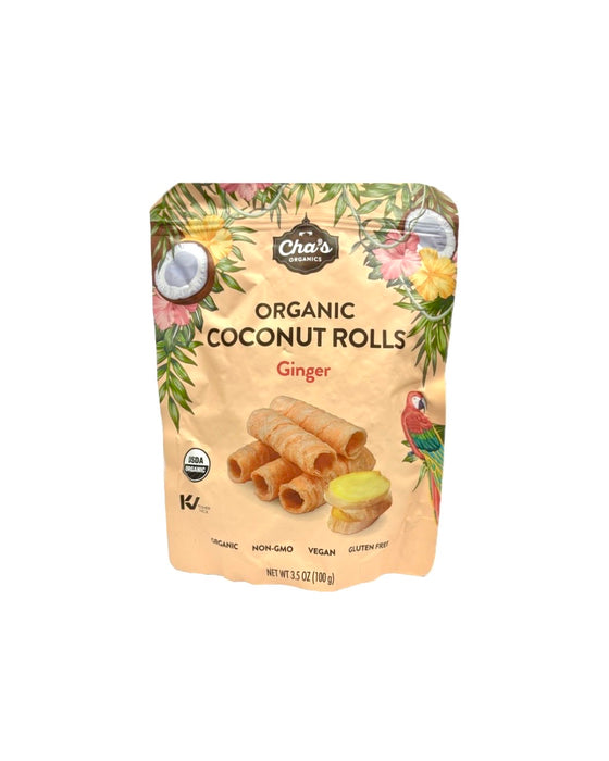 Chas Coconuts Rolls Ginger 3.5Oz