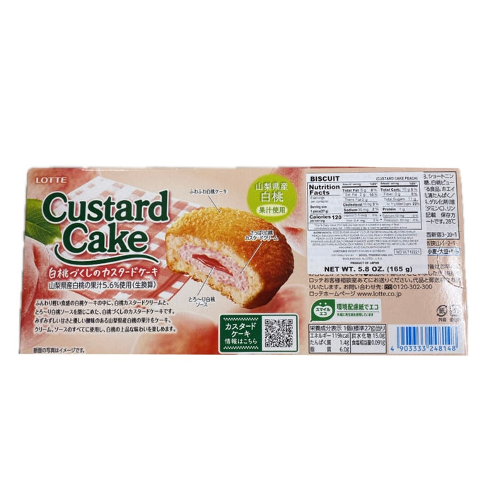 Lotte Custard Cake Peach 5.8Oz