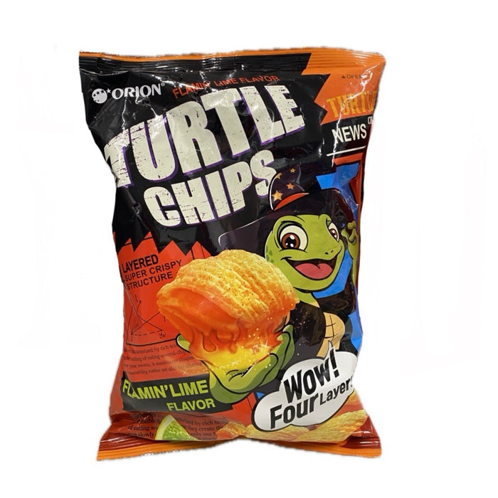 Orion Turtle Chips Flamin Lime 5.64Oz