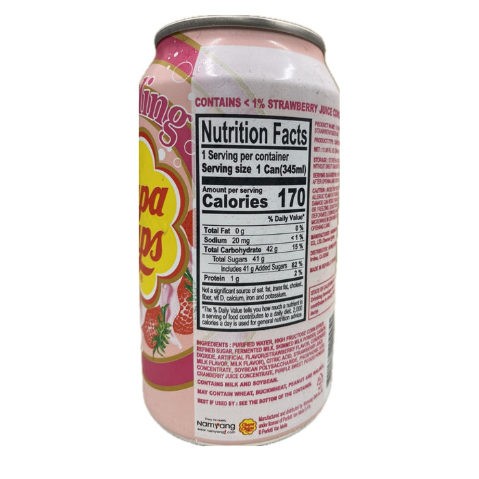 Chupa Chups Sprk Strawberry Flv 345Ml