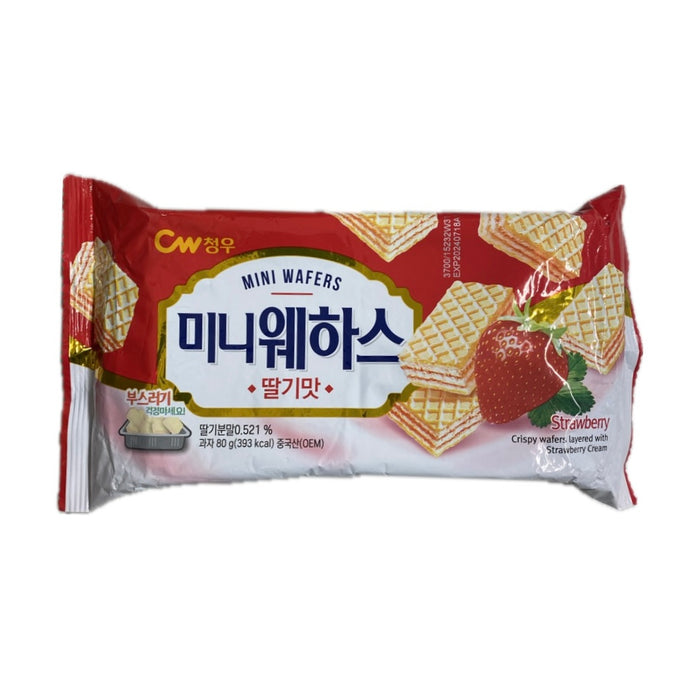 Cw Mini Wafers Strawberry 80G