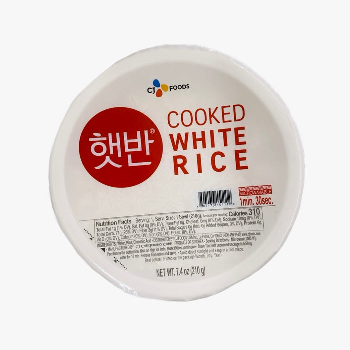 CJ Cooked White Rice Bowl 210g