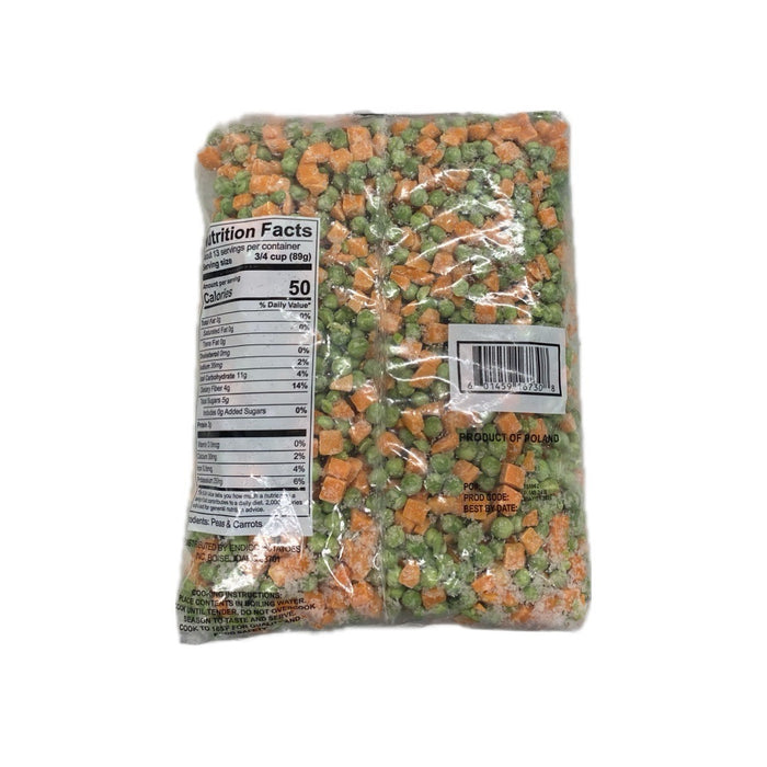 Endico frozen green peas & carrots 2.5lb