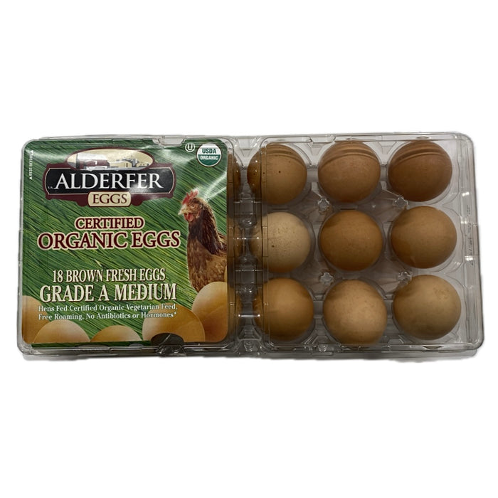 Alderfer Oraganic Medium Brown 18 Eggs