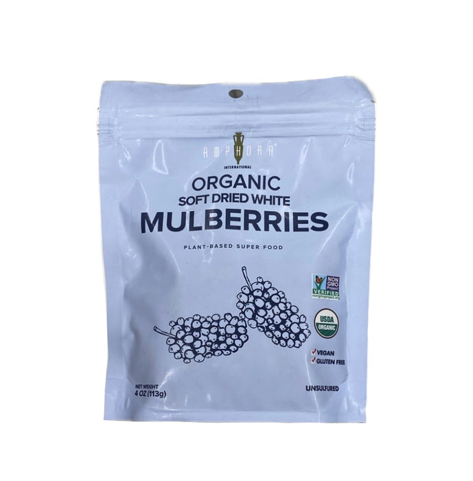 Amphora Org Sft Drd White Mulberries 4Oz