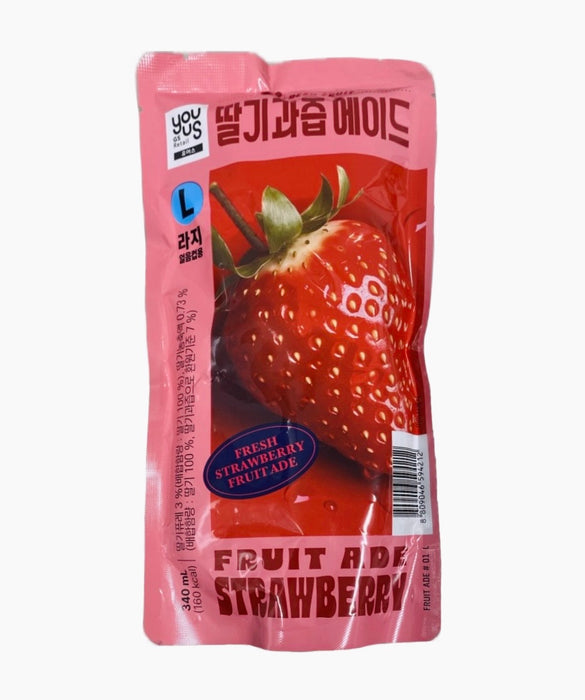 Youus Fruit Ade Strawberry Large P 340Ml