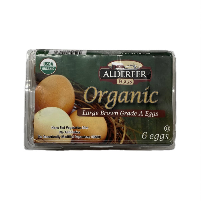 Alderfer Organic Large Brown 6 Eggs