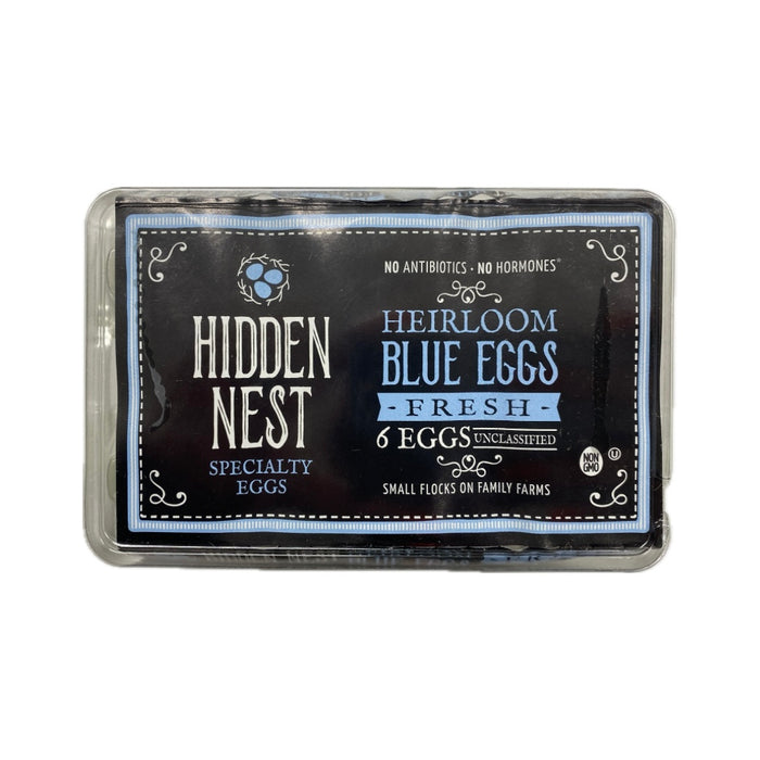 Hidden Nest Blue Heirloom 6 Eggs