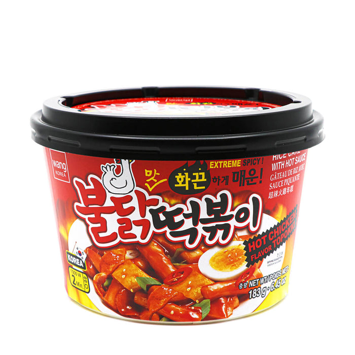 Wang Korea Rice Cake with Hot Sauce Hot Chicken Flavor Topokki 6.45oz