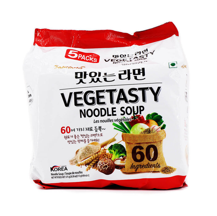 Samyang Vegetasty Noodle Soup 115g x 5Pks, 575g