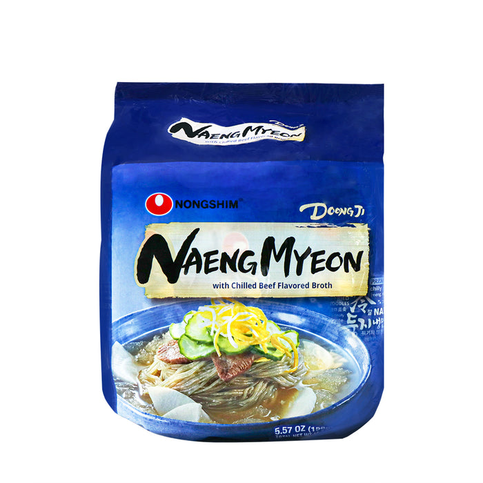 Nongshim Doong Ji Naeng Myeon with Chilled Beef Flavored Sauce 158g X 3P, 474g