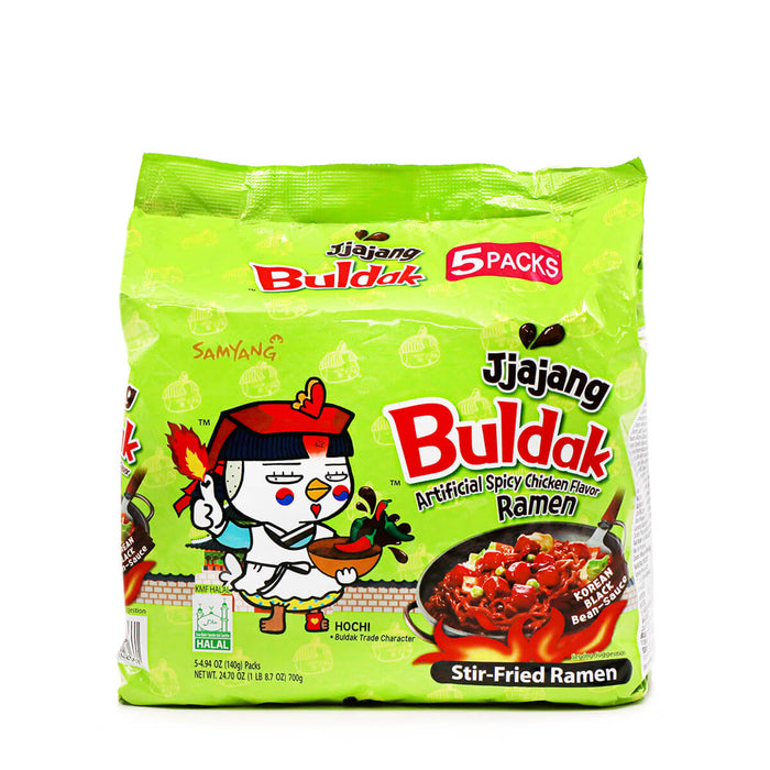 Samyang Buldak Jjajang Hot Chicken Flavored Ramen Family Pack 140g X 5Pks, 700g