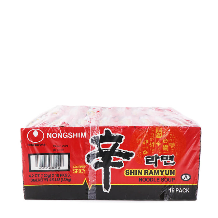 Nongshim Shin Ramyun Noodle Soup 120g x 16 Pkgs, 1.92kg