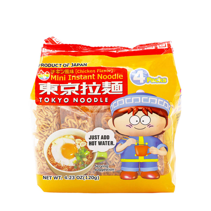 Tokyo Noodle Mini Instant Noodle Chicken Flavor 4 Packs, 4.23oz