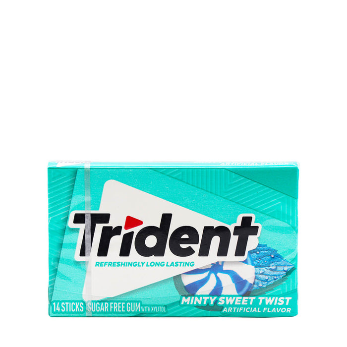 Trident Minty Sweet Twist Sugar Free Gum with Xylitol 14 Sticks