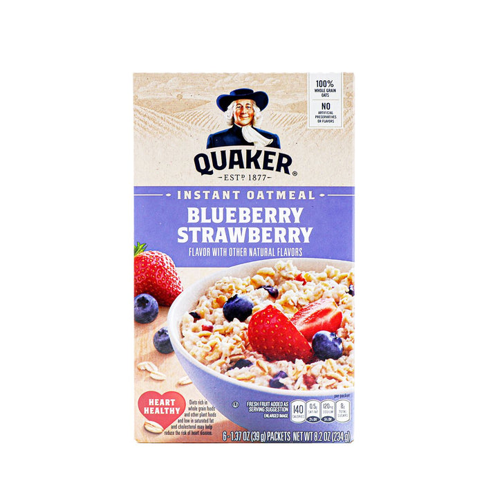 Quaker Instant Oatmeal Blueberry Strawberry 8.2oz