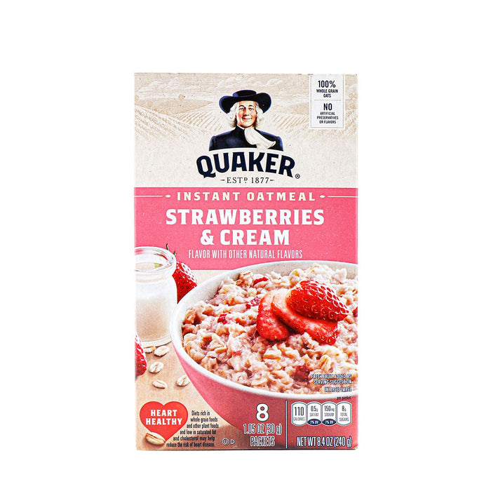 Quaker Instant Oatmeal Strawberries & Cream 8.4oz
