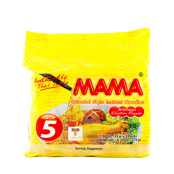 Mama Oriental Style Instant Noodles Chicken Flavor 5 Packs x 55g, 275g