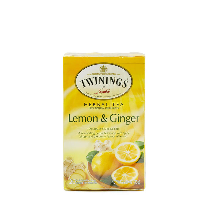 Twinings of London Herbal Tea Lemon & Ginger 20 Tea Bags, 30g
