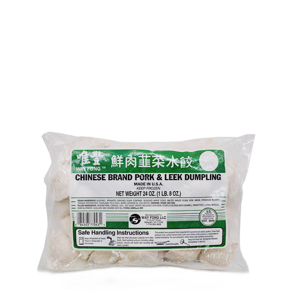Way Fong Chinese Brand Pork & Leek Dumpling 24oz - H Mart 