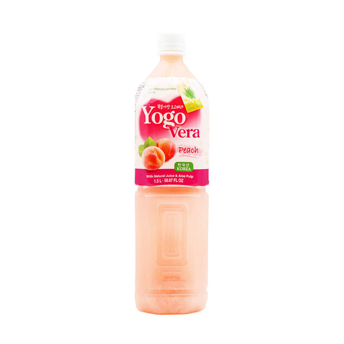 Yogo Vera Non Carbonated Soft Drink with Natural Juice & Aloe Pulp Aloe Peach Flavor 1.5L