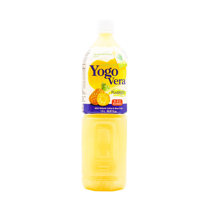 Yogo Vera Non Carbonated Soft Drink with Natural Juice & Aloe Pulp Aloe Pineapple Flavor 1.5L