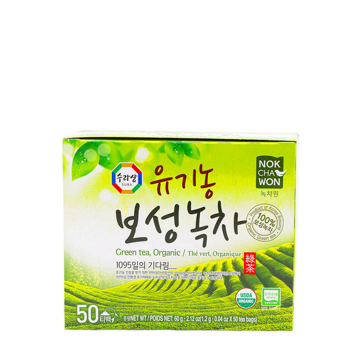 Surasang Organic Green Tea 50 Tea Bags x 1.2g, 2.12oz