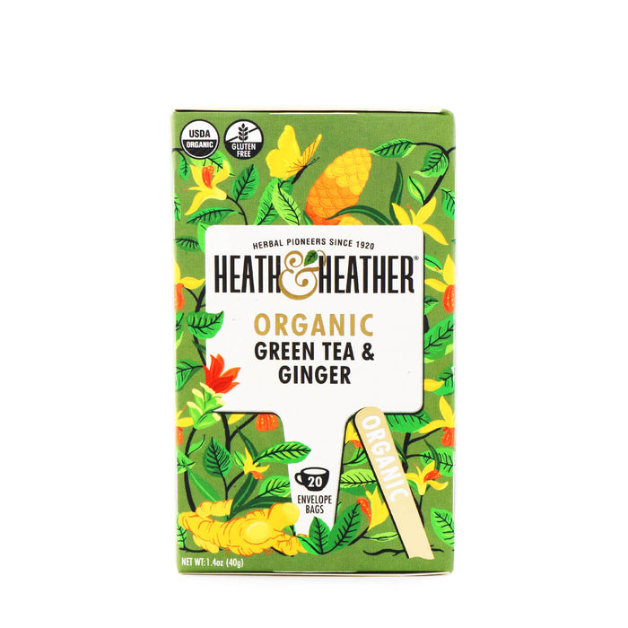 Heath & Heather Organic Green Tea & Ginger 20Tbags 1.4oz