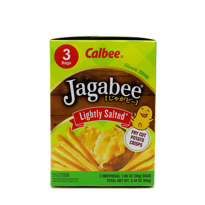 Calbee Jagabee Lightly Salted 1.0oz x 3Bags, 3.18oz