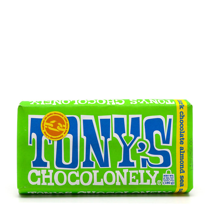 Tony's Chocolonely 51% Dark Chocolate Almond Sea Salt 180g
