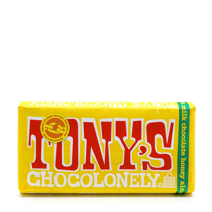 Tony's Chocolonely 32% Milk Chocolate Honey Almond Nougat 6.35oz