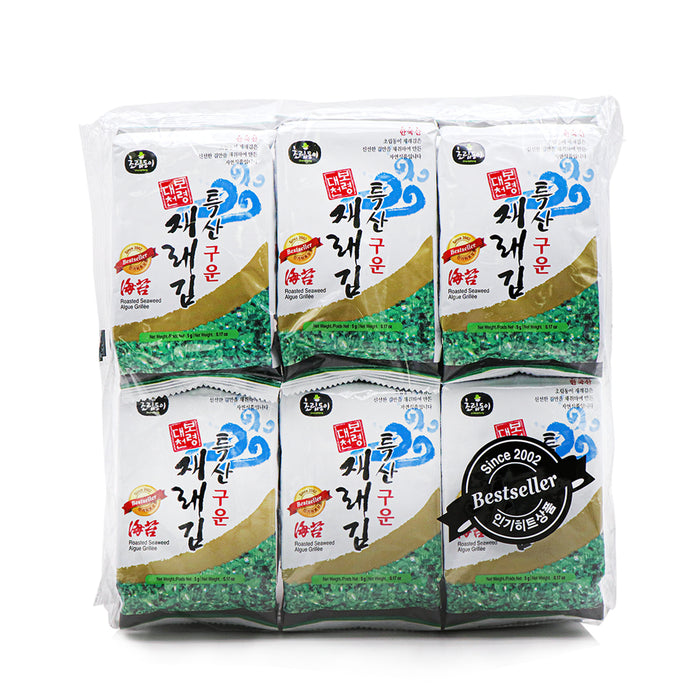 Choripdong Boryung Daechun Roasted Laver 12 packs, 60g