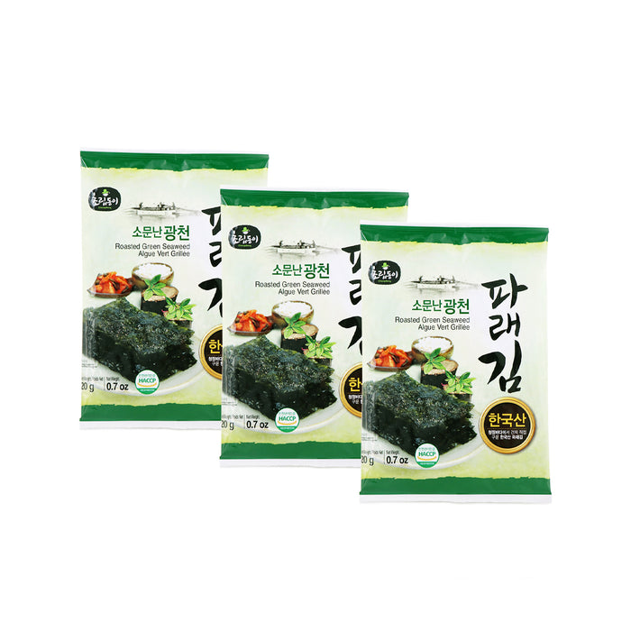 Choripdong Roasted Green Seaweed (2+1 Pack) x 20g