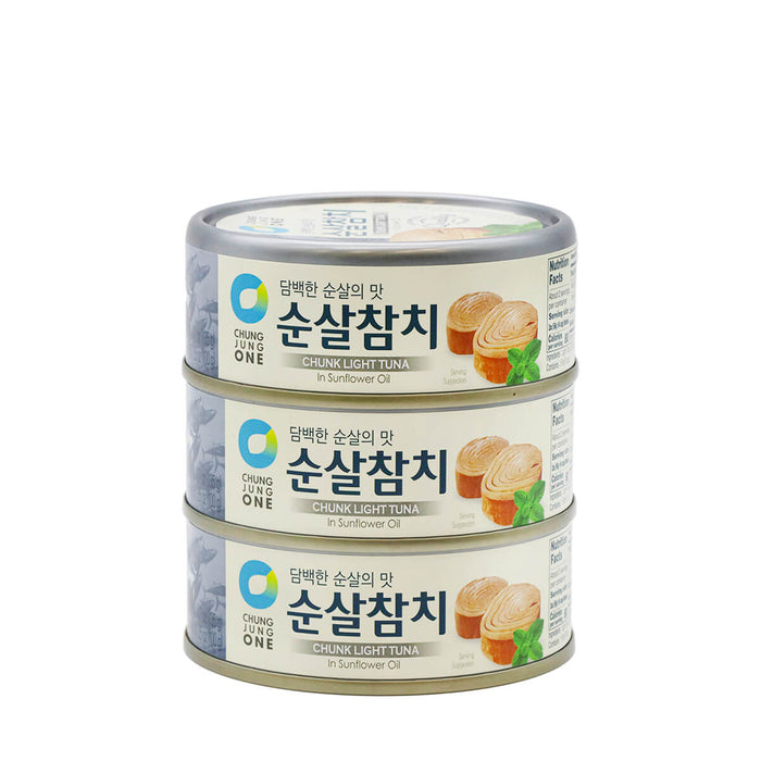 Chung Jung One Chunk Light Tuna in Sunflower Oil 135g x 3 pcs