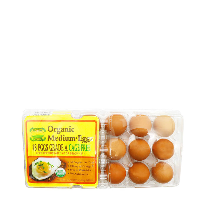 Sunshine Organic Medium Eggs 18 Eggs