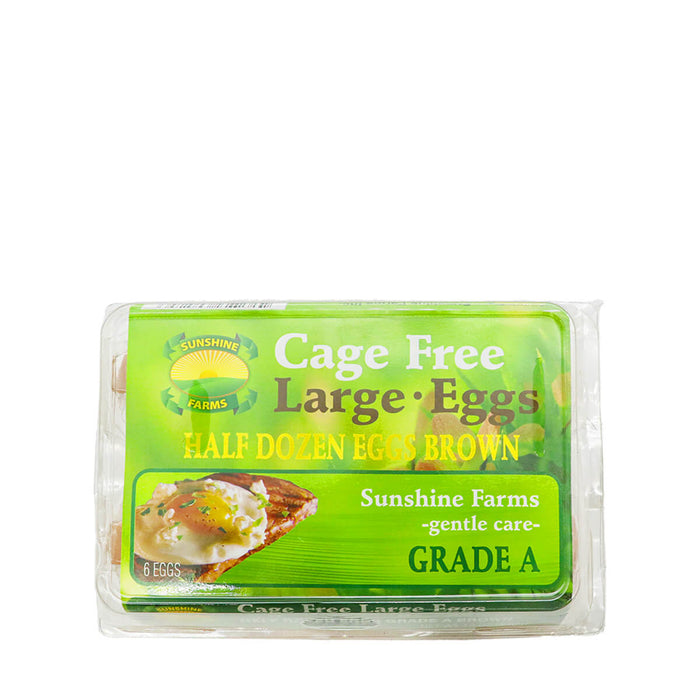Sunshine Farms Cage Free Large Brown 6 Eggs