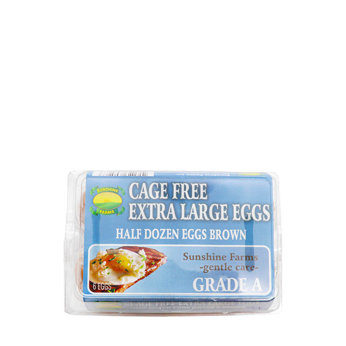 Sunshine Farms Cage Free Extra Large Half Dozen Brown Eggs