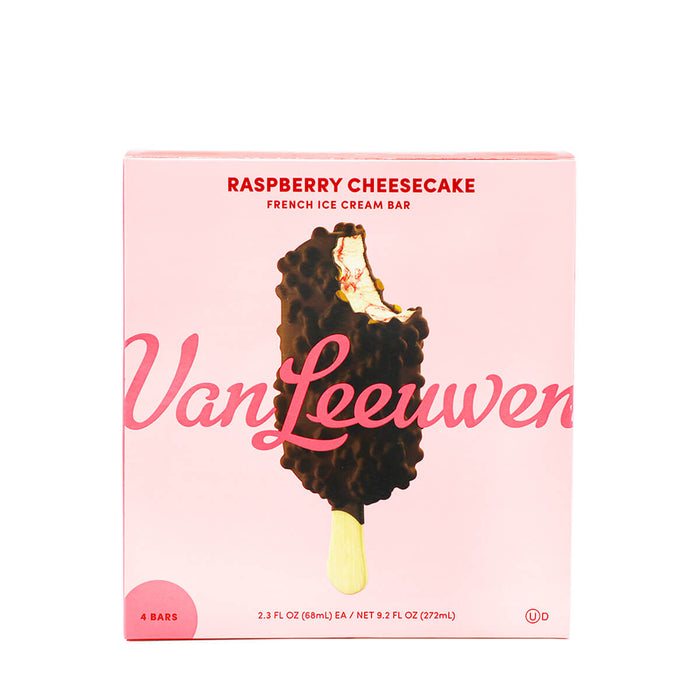 Van Leeuwen Raspberry Cheesecake French Ice Cream Bar 4 Bars, 9.2fl.oz