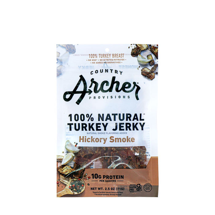Country Archer 100% Natural Turkey Jerky Hickory Smoke 2.5oz