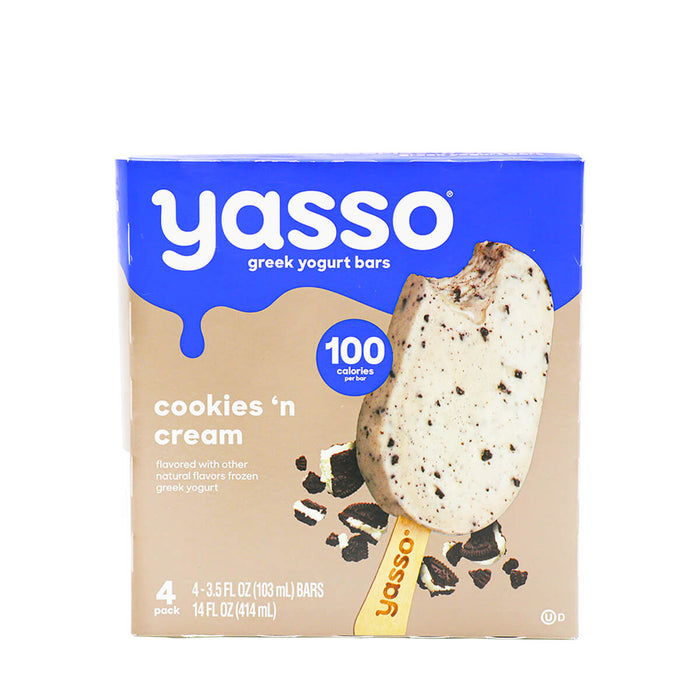 Yasso Greek Yogurt Bars Cookies 'n Cream Flavor 4 Bars, 14fl.oz