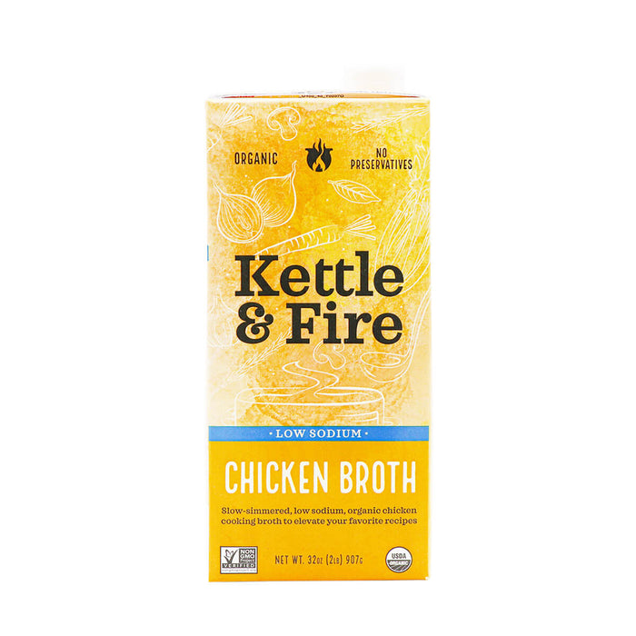 Kettle & Fire Organic Low Sodium Chicken Broth 32oz