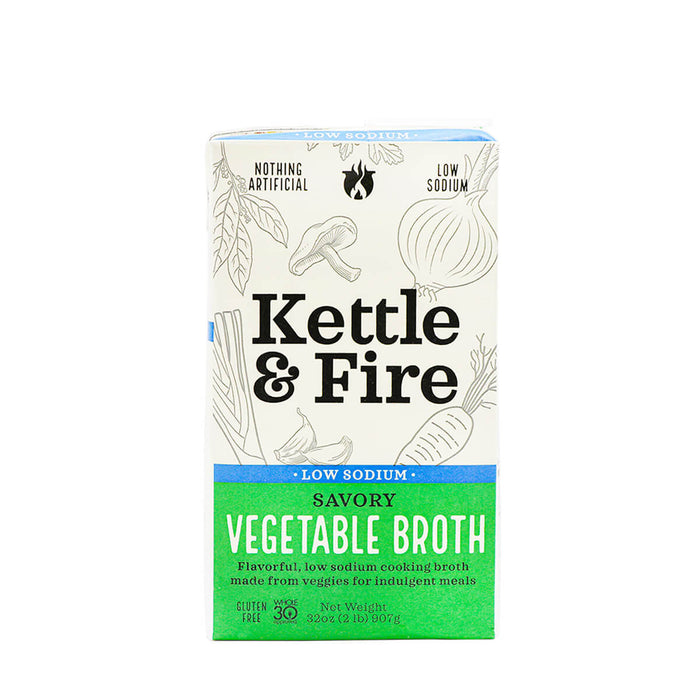 Kettle & Fire Low Sodium Savory Vegetable Broth 32oz