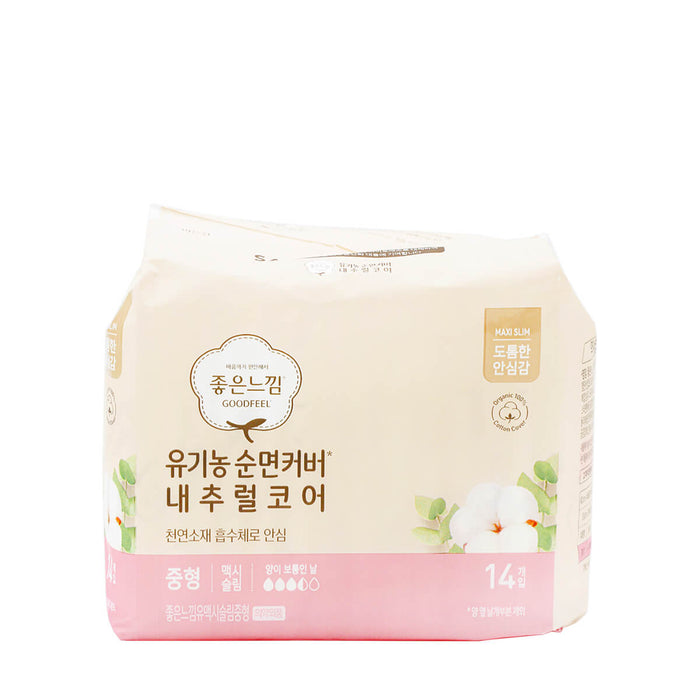 Yuhan-Kimberly Goodfeel Unscented Sanitary Pad Organic Slim Wing/M (14Pcs)