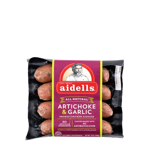 Aidells Artichoke & Garlic Smoked Chicken Sausage 12oz - H Mart Manhattan Delivery