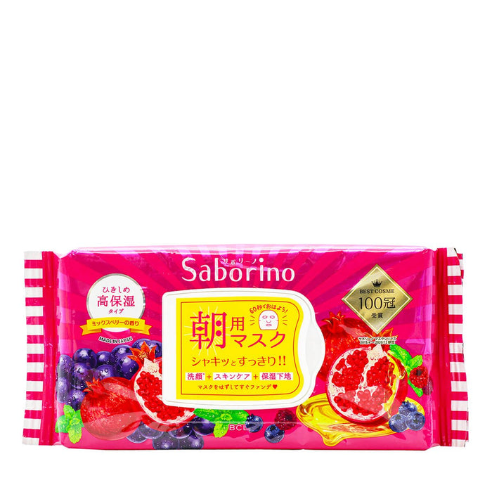 BCL Saborino 3in1 Morning Facial Mask Mixed Berry Scent 28 sheets - H Mart Manhattan Delivery
