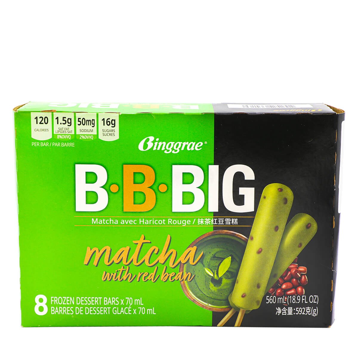 Binggrae B.B. Big Matcha With Red Bean 18.9fl.oz - H Mart Manhattan ...