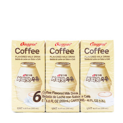 Binggrae Coffee Flavored Milk 6 x 200ml - H Mart Manhattan Delivery
