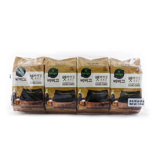 CJ Savory Roasted Korean Seaweed 8 packs x 5g - H Mart Manhattan Delivery